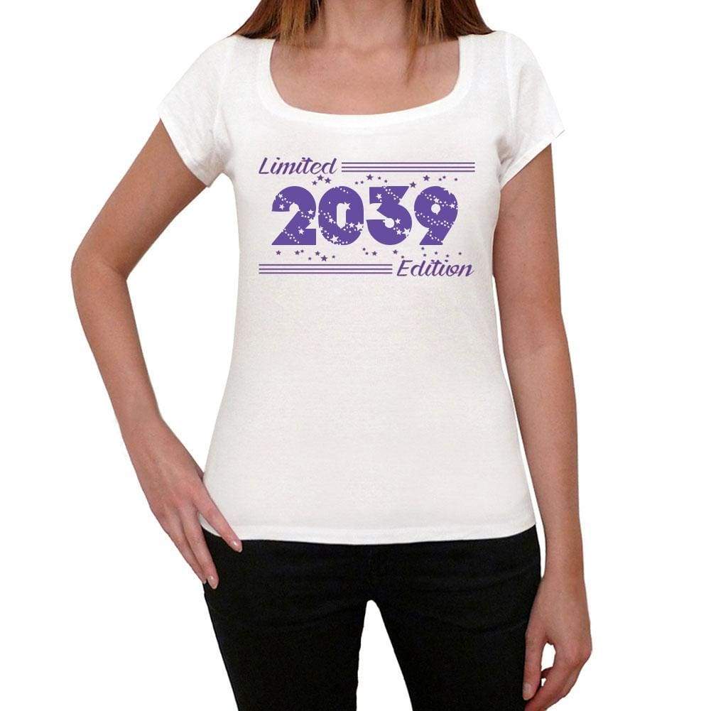 2039 Limited Edition Star Womens T-Shirt White Birthday Gift 00382 - White / Xs - Casual