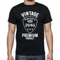 2046 Vintage Superior Black Mens Short Sleeve Round Neck T-Shirt 00102 - Black / S - Casual