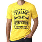 2047 Vintage Aged To Perfection Mens T-Shirt Yellow Birthday Gift 00487 - Yellow / Xs - Casual