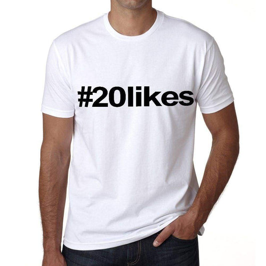 20Likes Hashtag Mens Short Sleeve Round Neck T-Shirt 00076
