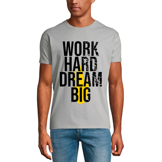 ULTRABASIC Vintage Inspirational T-Shirt Work Hard Dream Big - Motivational Quote