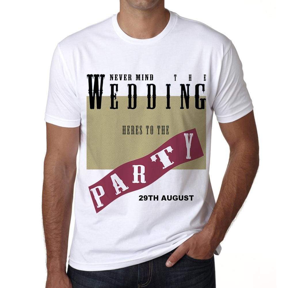 29Th August Wedding Wedding Party Mens Short Sleeve Round Neck T-Shirt 00048 - Casual