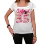 35 Oxford City With Number Womens Short Sleeve Round White T-Shirt 00008 - Casual