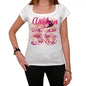 36 Aachen City With Number Womens Short Sleeve Round White T-Shirt 00008 - Casual