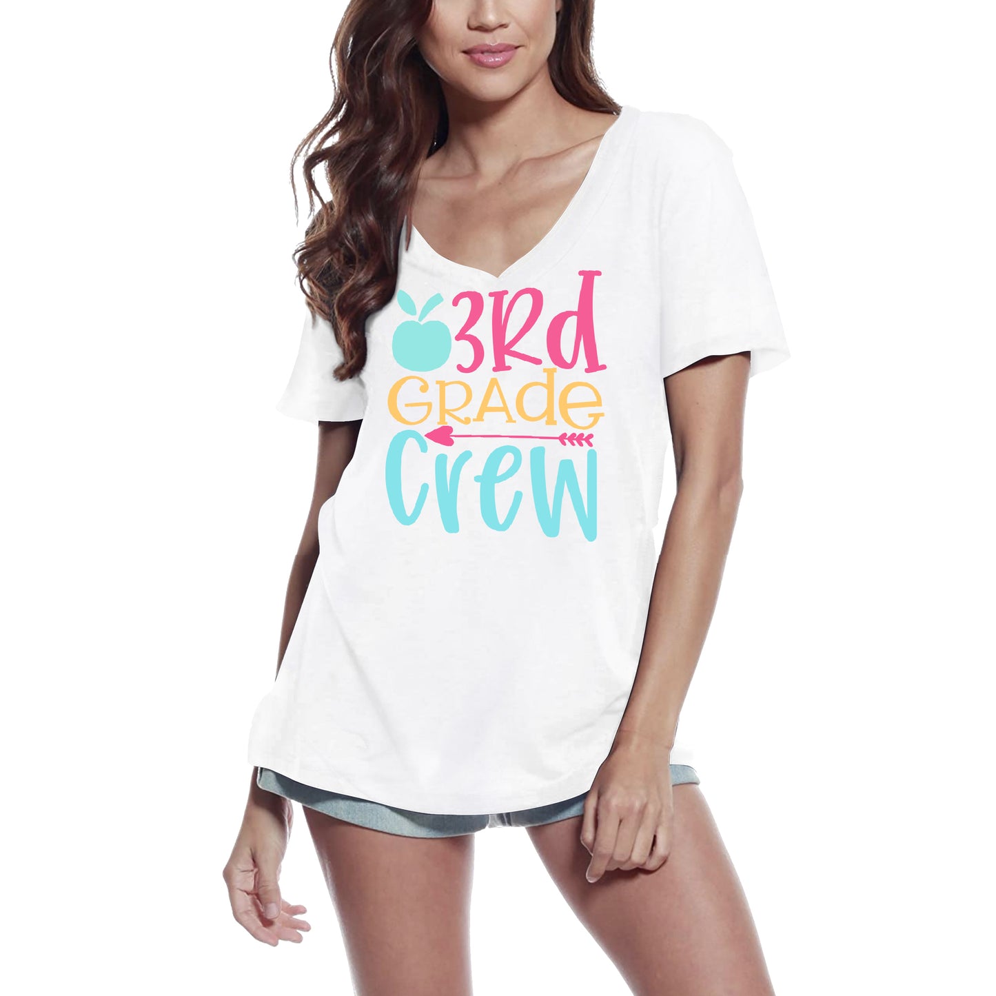 ULTRABASIC Women's T-Shirt 3rd Grade Crew - Short Sleeve Tee Shirt Tops