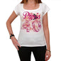 40 Paris City With Number Womens Short Sleeve Round White T-Shirt 00008 - White / Xs - Casual