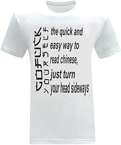 Men's Graphic T-Shirt Funny Tshirt Chinese words White