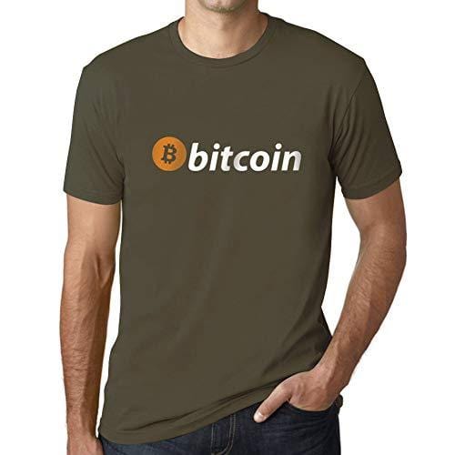 Ultrabasic - Homme T-Shirt Bitcoin Soutien T-Shirt HODL BTC Crypto Commerçants Cadeau Imprimé Tée-Shirt Army