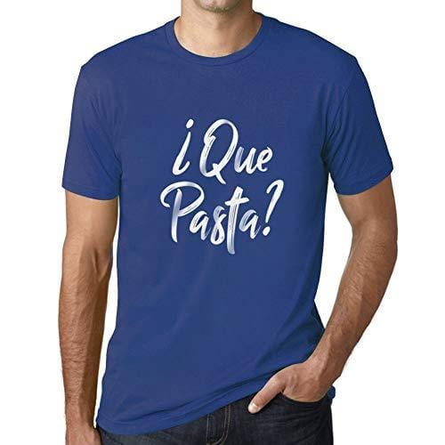 Ultrabasic - Homme Graphique Que Pasta T-Shirt Imprimé Lettres Royal