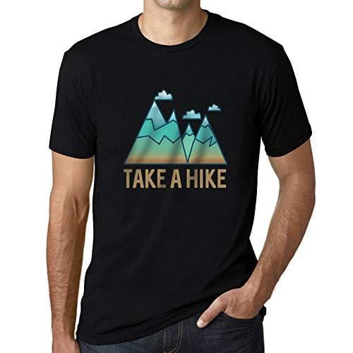 Ultrabasic - Homme Graphique Col V Tee Shirt Take a Hike Noir Profond