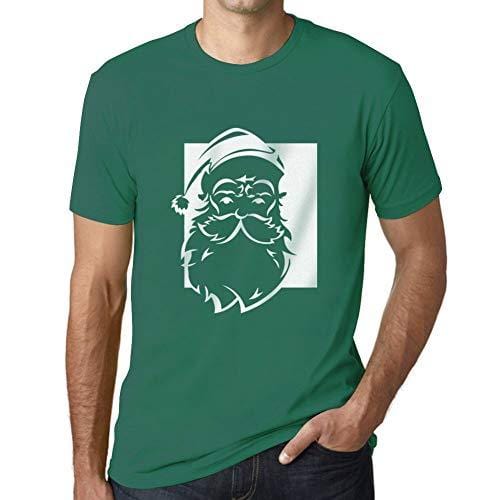 Ultrabasic - Graphique Homme Santa Funny T-Shirt Cadeau Imprimé Tée-Shirt Emeraude