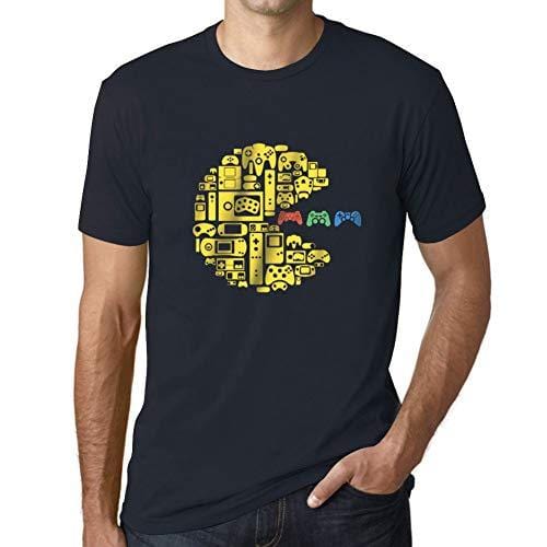 Ultrabasic - Graphique Homme Classique Vintage Manette T-Shirt Esports Cadeau Imprimé Tée-Shirt Marine