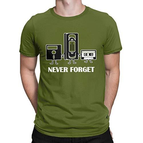 Men's T-Shirt Funny Nerd Nostalgia Old Music Sarcastic T-shirt Never Moss Green