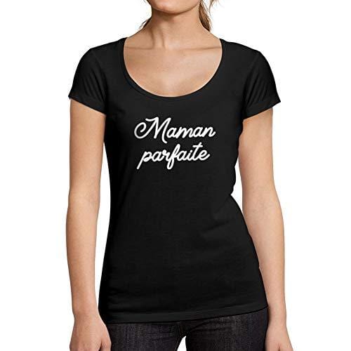Ultrabasic - Femme Graphique Maman Parfaite Imprimé T-Shirt Deep Black