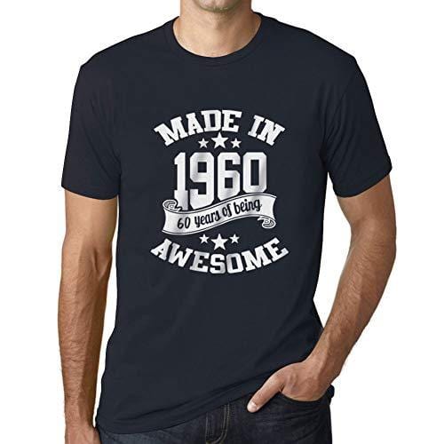 Ultrabasic - Homme T-Shirt Graphique Made in 1960 Idée Cadeau T-Shirt pour Le 60e Anniversaire Marine