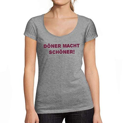 Ultrabasic - Tee-Shirt Femme col Rond Décolleté Döner Macht Schöner