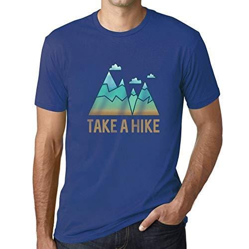 Ultrabasic - Homme Graphique Col V Tee Shirt Take a Hike Royal
