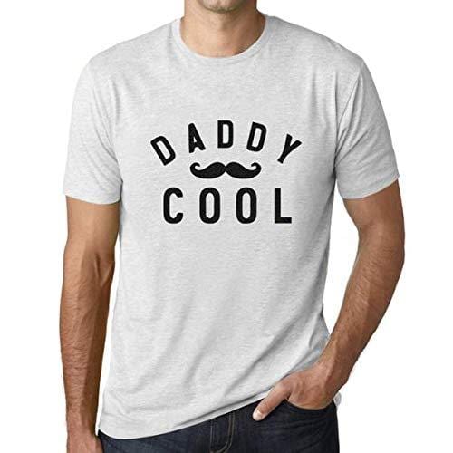 Homme T-Shirt Graphique Imprimé Vintage Tee Daddy Cool Blanc Chiné