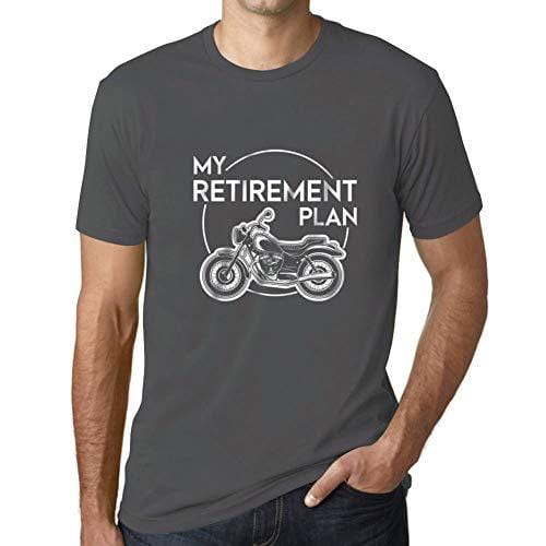 Ultrabasic - Homme T-Shirt Graphique Retirement Plan Imprimé Lettres Noël Cadeau Gris Souris