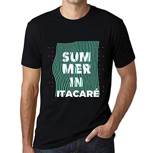 Ultrabasic - Homme Graphique Summer in ITACAR… Noir Profond