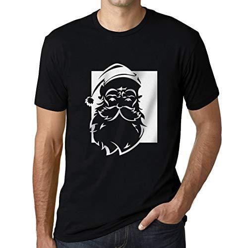Ultrabasic - Graphique Homme Santa Funny T-Shirt Cadeau Imprimé Tée-Shirt Noir Profond