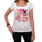 45 Ciudadlineal City With Number Womens Short Sleeve Round White T-Shirt 00008 - White / Xs - Casual