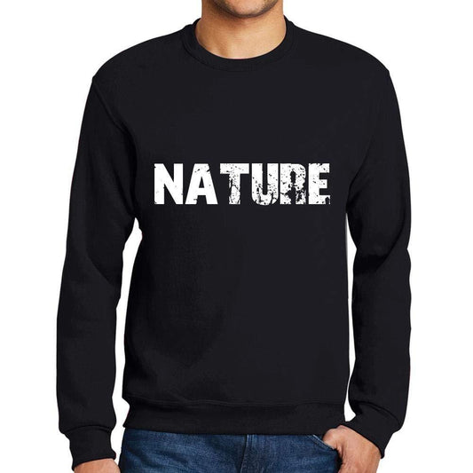 Ultrabasic Homme Imprimé Graphique Sweat-Shirt Popular Words Nature Noir Profond