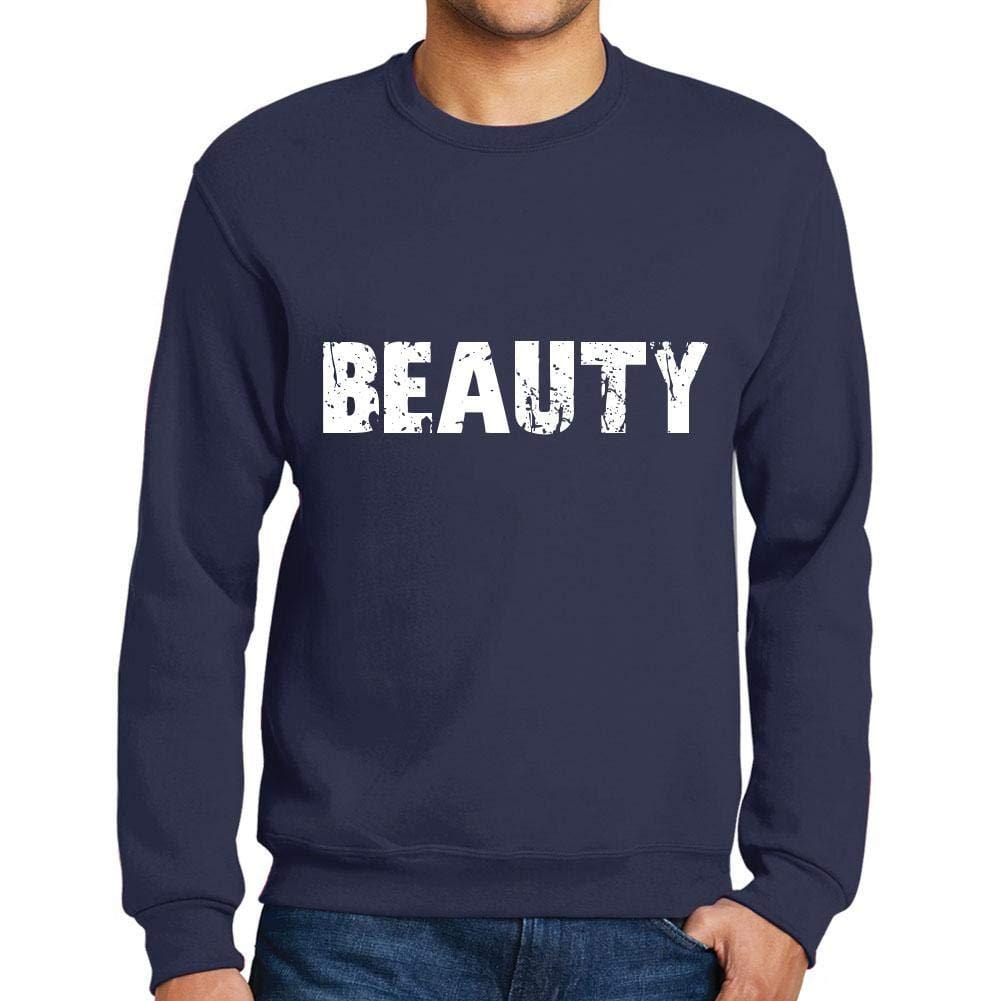 Ultrabasic Homme Imprimé Graphique Sweat-Shirt Popular Words Beauty French Marine
