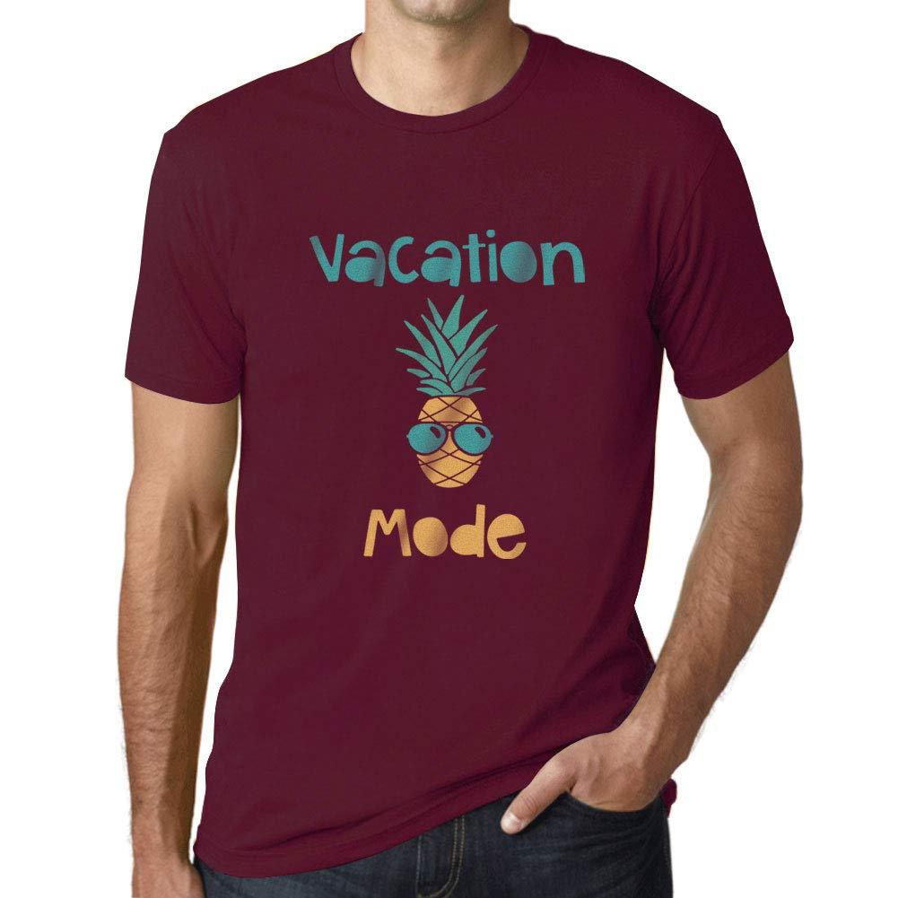 Ultrabasic - Homme T-Shirt Graphique Vacation Mode Bordeaux