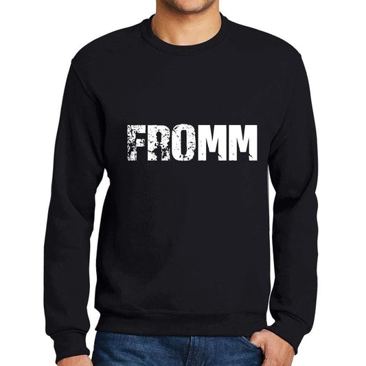 Ultrabasic Homme Imprimé Graphique Sweat-Shirt Popular Words FROMM Noir Profond
