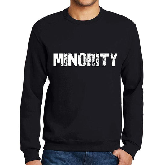Ultrabasic Homme Imprimé Graphique Sweat-Shirt Popular Words Minority Noir Profond