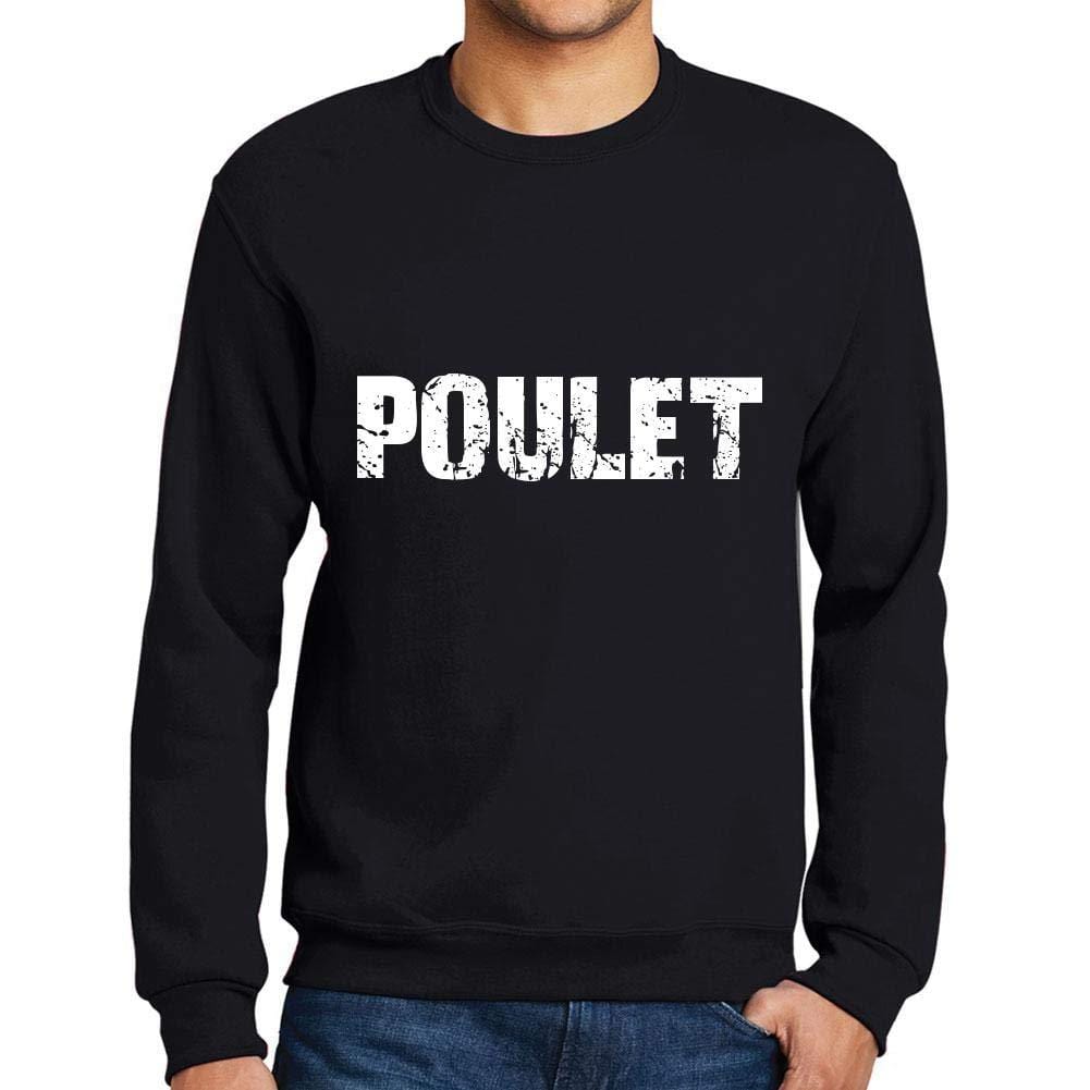 Ultrabasic Homme Imprimé Graphique Sweat-Shirt Popular Words Poulet Noir Profond