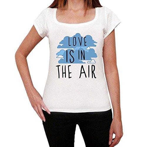 Love in the air, White, Women's Short Sleeve Round Neck T-shirt, gift t-shirt 00302