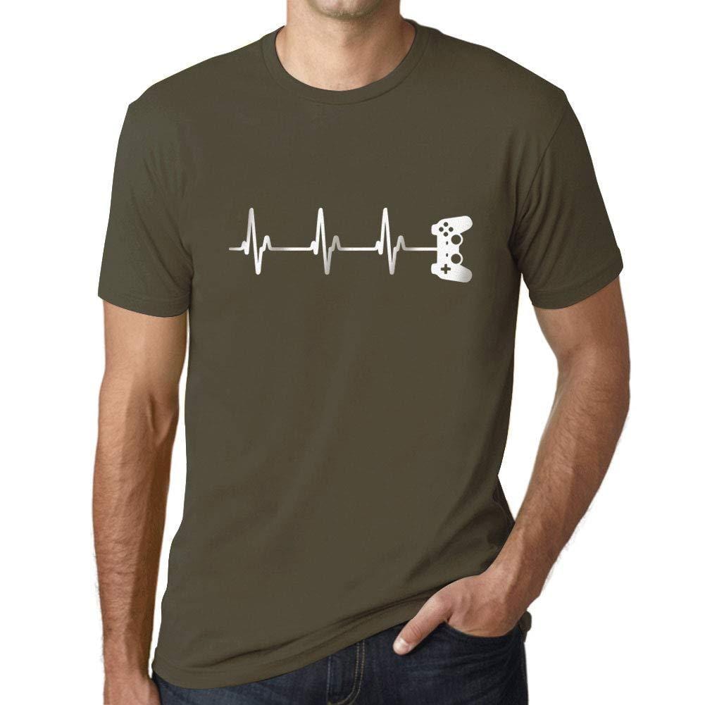 Ultrabasic® Homme T-Shirt Graphique Joueur Contrôleur Heartbeat Marrant Gaming Cadeau Idée