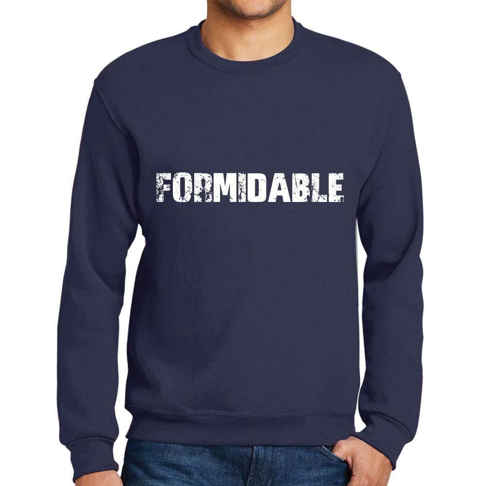 Ultrabasic Homme Imprimé Graphique Sweat-Shirt Popular Words Formidable French Marine