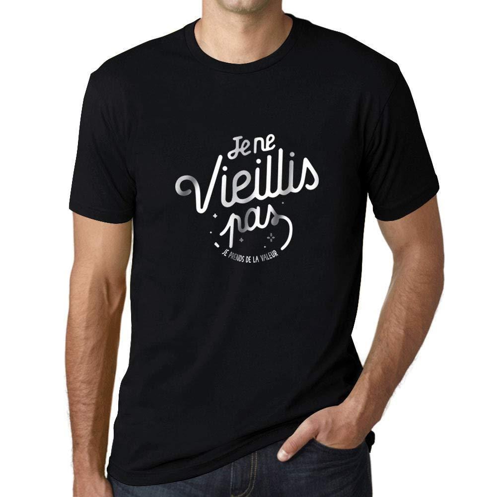 Ultrabasic - Homme Graphique Je ne vieillis Pas T-Shirt Marine Lettre Noir Profond