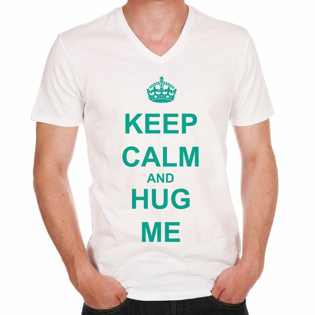 Keep Calm and Hug me H T-Shirt,Cadeau,Homme,Blanc,t Shirt Homme