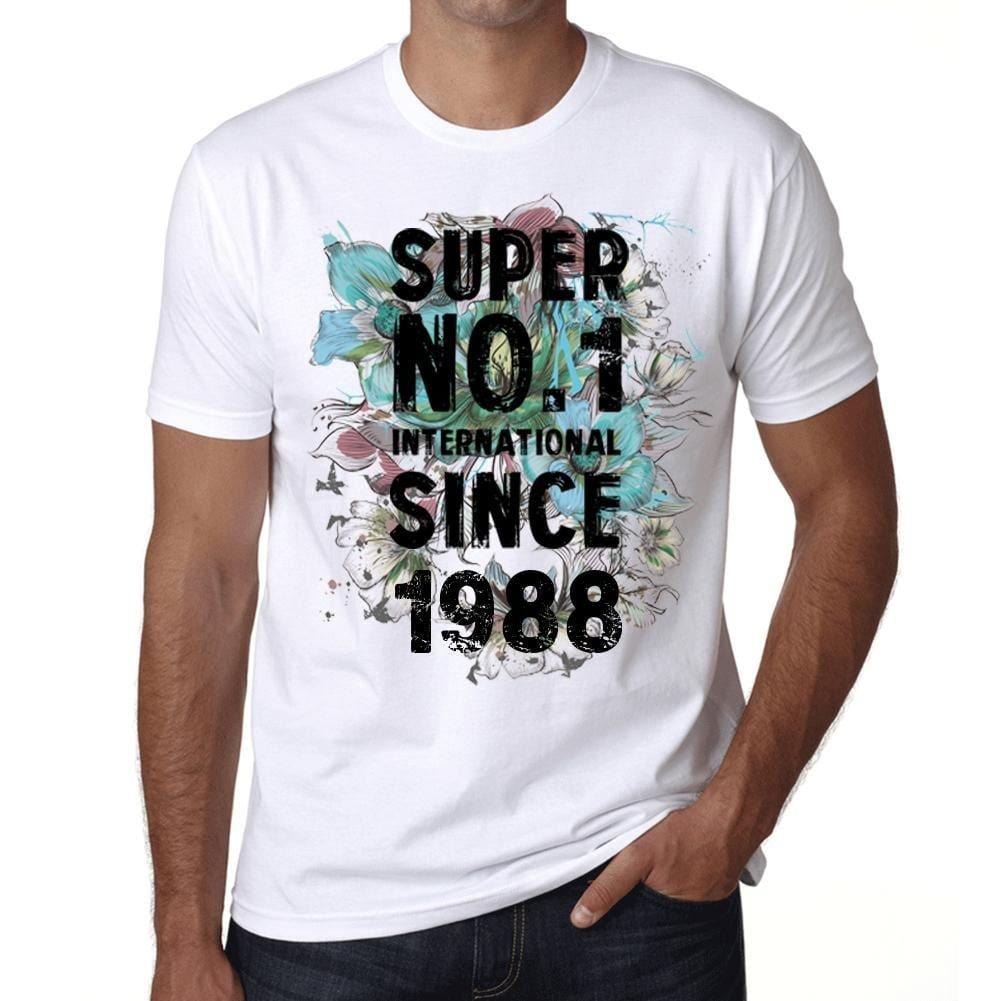 Homme Tee Vintage T Shirt 1988, Super No.1 Since 1988