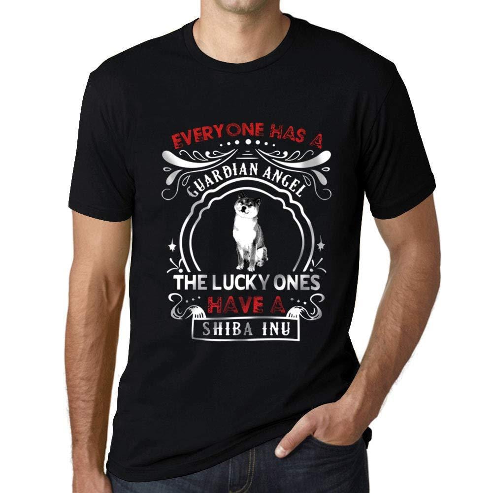 Homme T-Shirt Graphique Imprimé Vintage Tee Shiba-Inu Dog Noir Profond