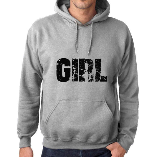 Ultrabasic Homme Femme Unisex Sweat à Capuche Hoodie Popular Words Girl Gris Chiné