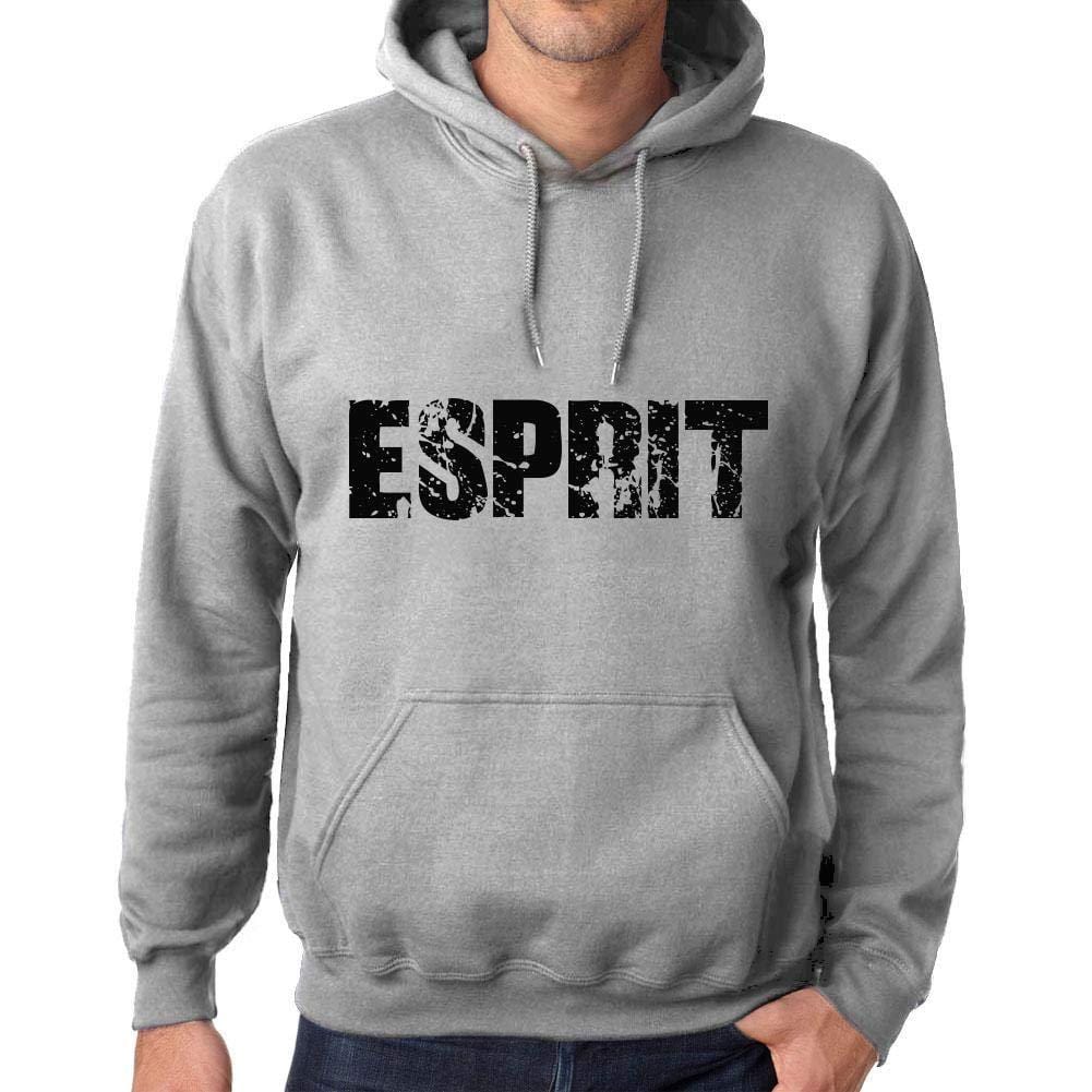 Homme Femme Unisex Sweat à Capuche Hoodie Popular Words Esprit Gris Chiné