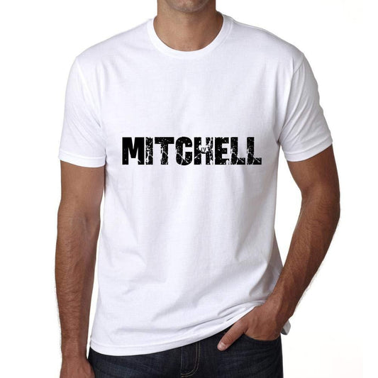 Ultrabasic ® Nom de Famille Fier Homme T-Shirt Nom de Famille Idées Cadeaux Tee Mitchell Blanc
