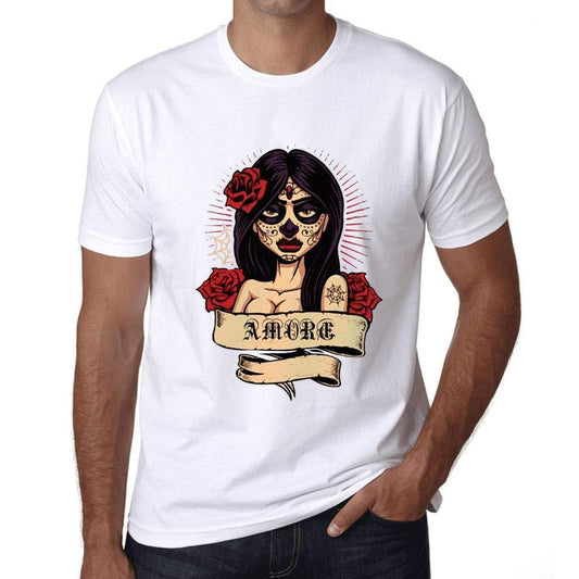 Ultrabasic - Homme T-Shirt Graphique Women Flower Tattoo Amore