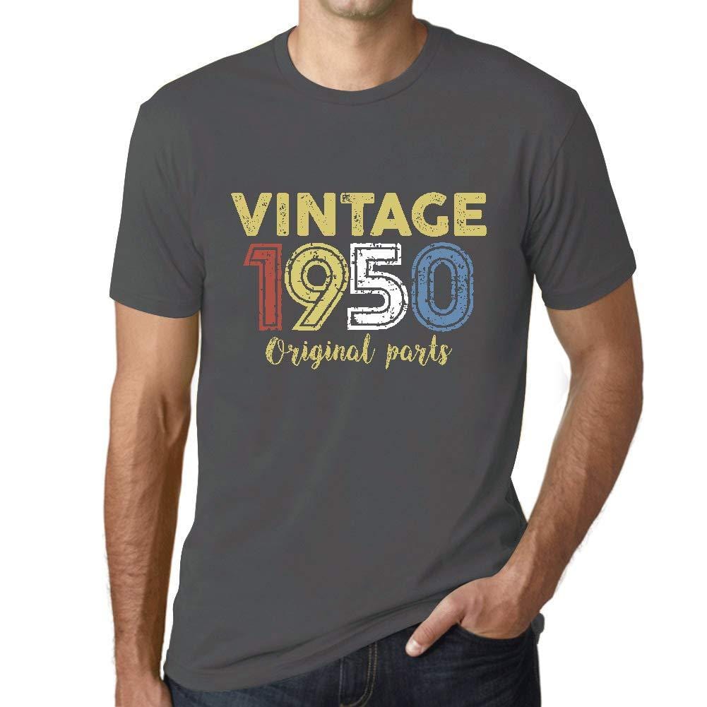 Ultrabasic - Homme Graphique Vintage 1950 T-Shirt Gris Souris