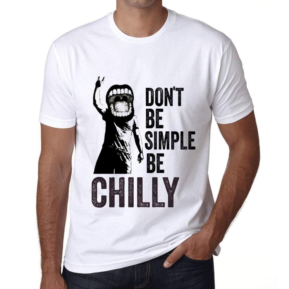 Ultrabasic Homme T-Shirt Graphique Don't Be Simple Be Chilly Blanc