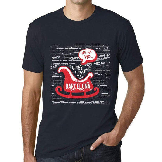 Ultrabasic Homme T-Shirt Graphique Merry Christmas from Barcelona Marine