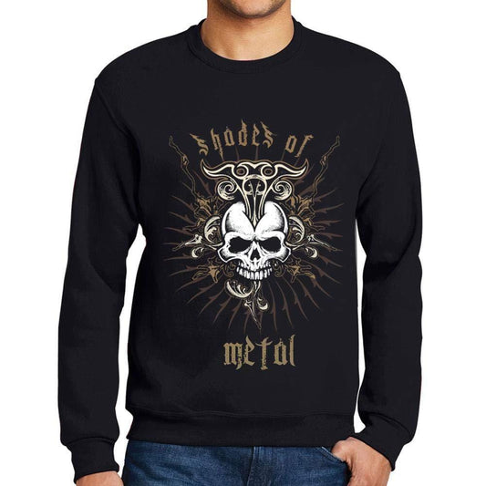 Ultrabasic - Homme Graphique Shades of Metal T-Shirt Imprimé Lettres Noir Profond