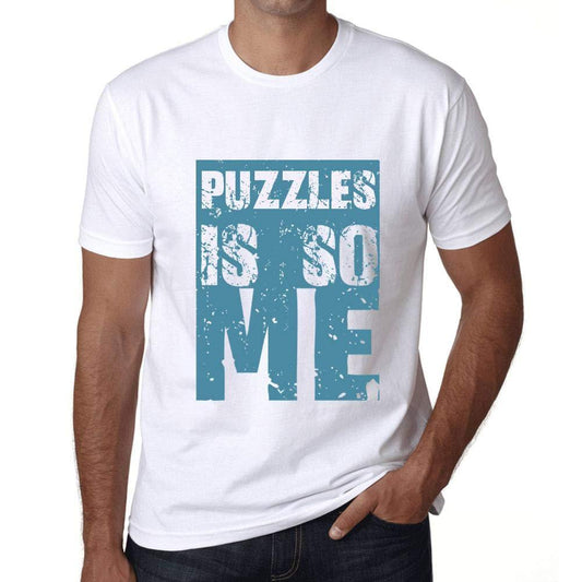 Homme T-Shirt Graphique Puzzles is So Me Blanc