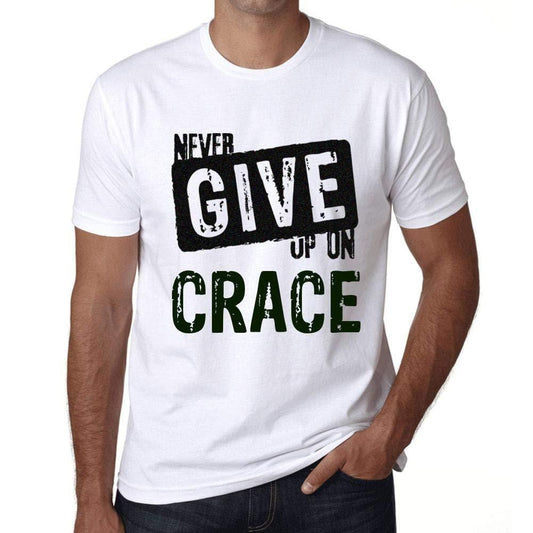 Ultrabasic Homme T-Shirt Graphique Never Give Up on CRACE Blanc