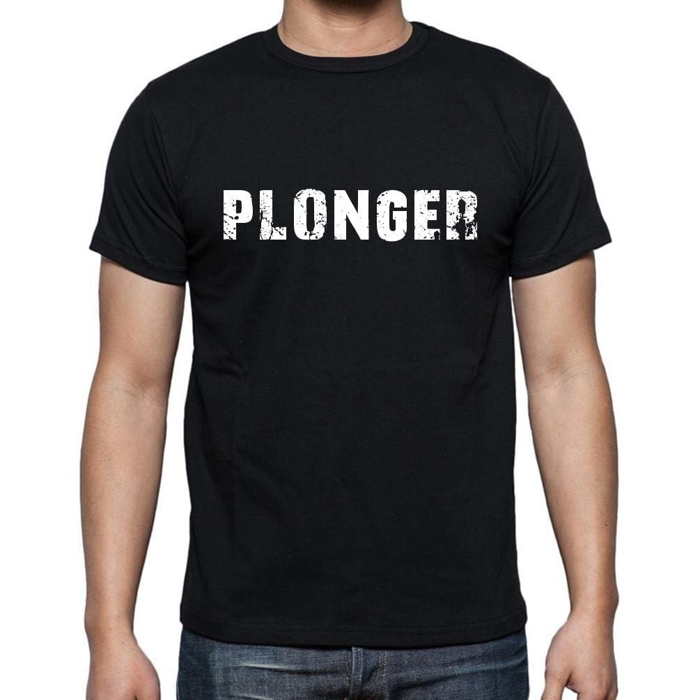 Plonger, t-Shirt pour Homme, en Coton, col Rond, Noir